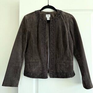 Chicos Brown Suede Jacket